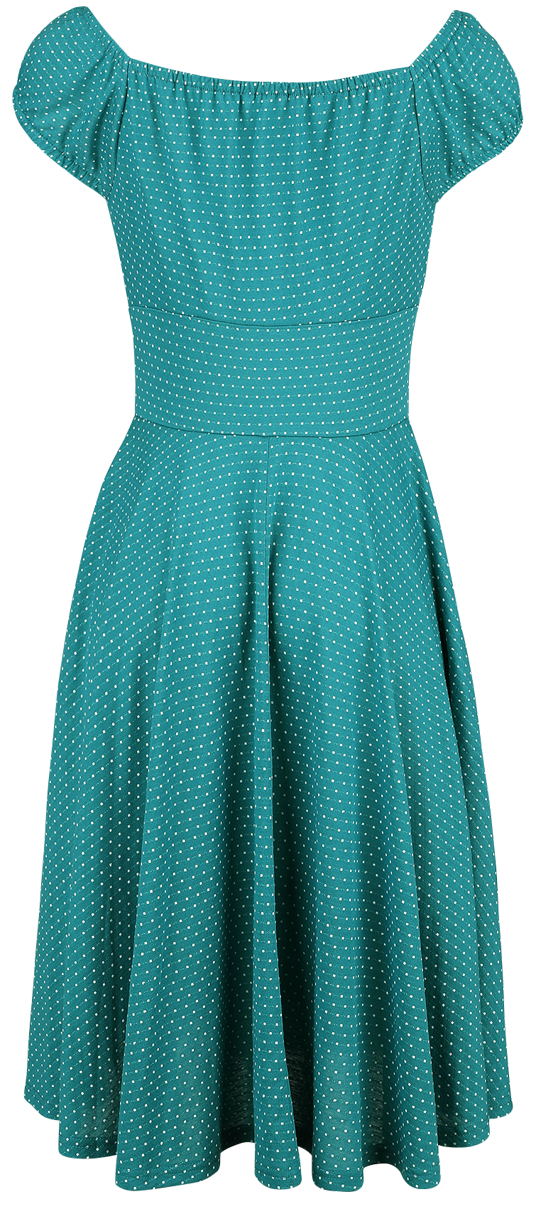 Robe mi-longue Rockabilly de Voodoo Vixen - Robe Plissée Tessy Verte - XS à 4XL - pour Femme - pétrole - Voodoo Vixen - View 2