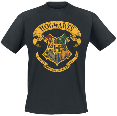 T-Shirt Manches courtes  de Harry Potter - Blason Poudlard - S à 4XL - pour Homme - noir - Harry Potter