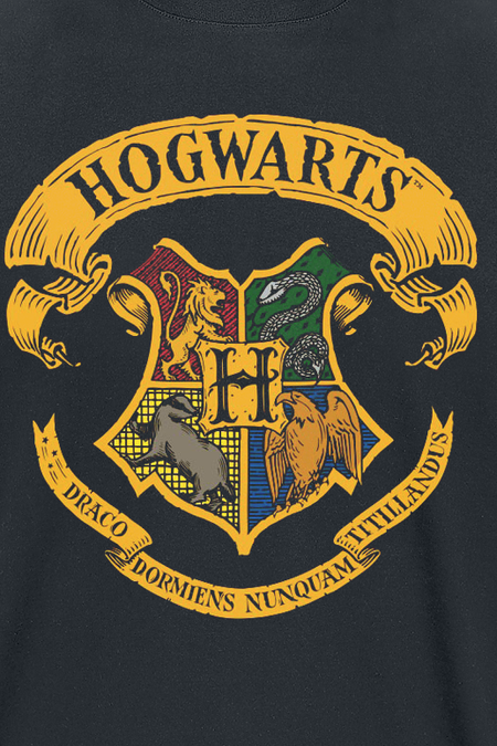 T-Shirt Manches courtes  de Harry Potter - Blason Poudlard - S à 4XL - pour Homme - noir - Harry Potter - View 2