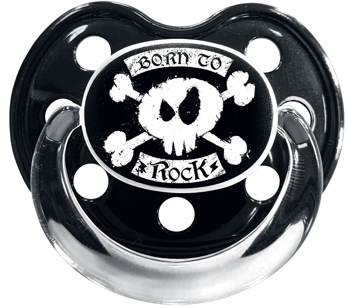 Tétine Fun de Metal Kids - pour les bébés - Born To Rock - pour filles & garçonse - noir - Metal Kids