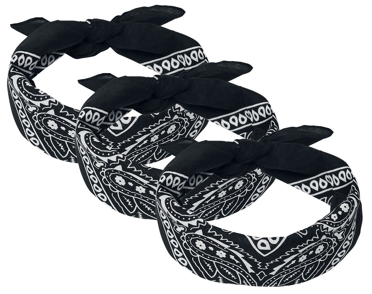 Bandana  de Urban Classics - Bandanas - Lot De 3 - pour Unisexe - noir - Urban Classics