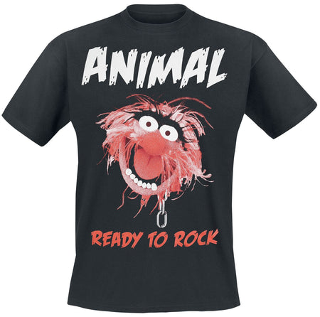 T-Shirt Manches courtes  de Le Muppet Show - Animal - Ready To Rock - S à XXL - pour Homme - noir - Le Muppet Show