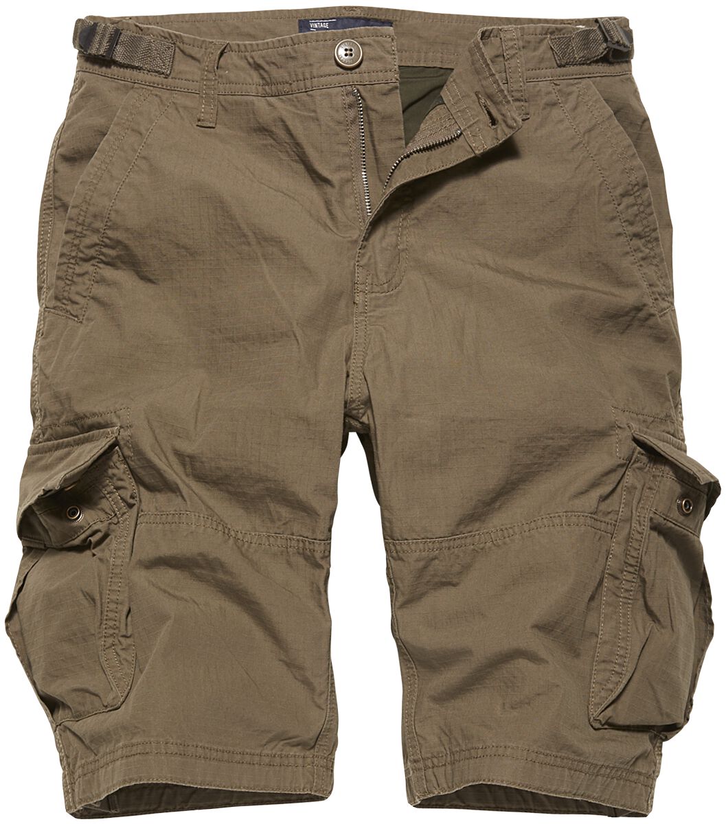 Short  de Vintage Industries - Short Terrance - S à 3XL - pour Homme - kaki - Vintage Industries