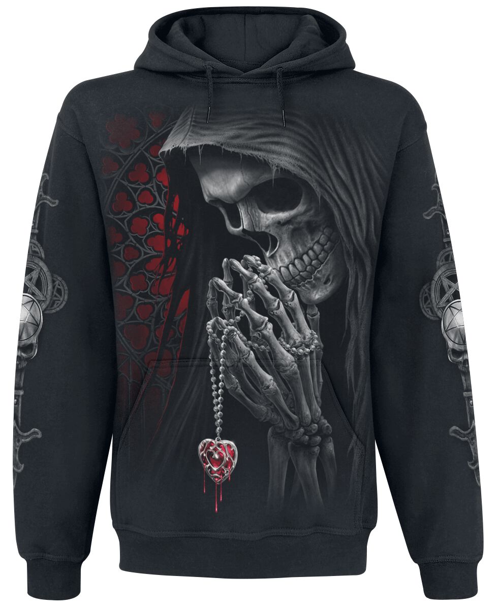 Sweat-shirt à capuche Gothic de Spiral - Forbidden - S à 4XL - pour Homme - noir - Spiral