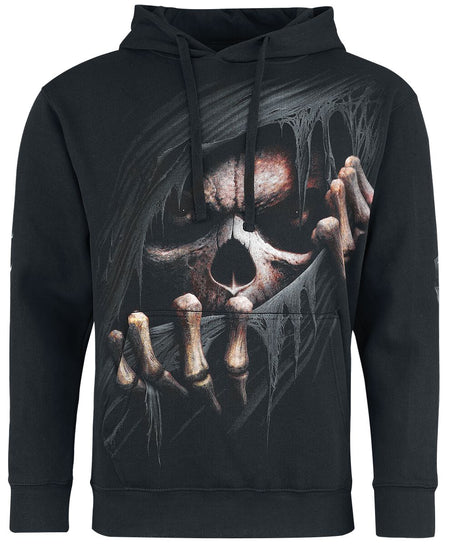 Sweat-shirt à capuche Gothic de Spiral - Sinistre Faucheuse - S à XXL - pour Homme - noir - Spiral