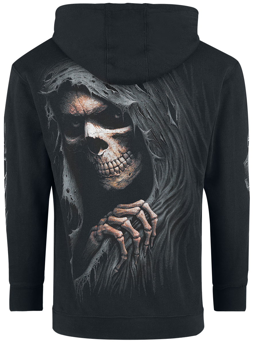 Sweat-shirt à capuche Gothic de Spiral - Sinistre Faucheuse - S à XXL - pour Homme - noir - Spiral - View 2