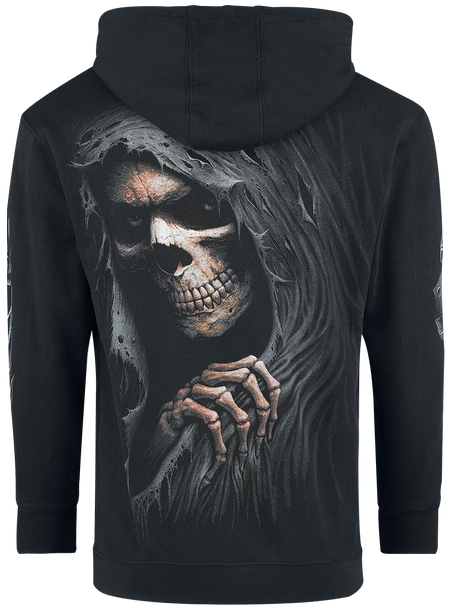 Sweat-shirt à capuche Gothic de Spiral - Sinistre Faucheuse - S à XXL - pour Homme - noir - Spiral - View 2