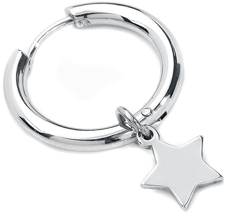 Boucles d'oreilles  de etNox - Boucles D'Oreille Étoiles - pour Femme - couleur argent - etNox - View 2