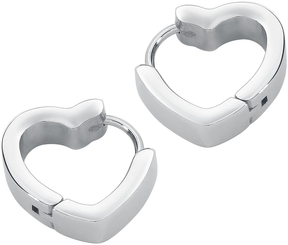 Boucles d'oreilles  de etNox - Boucles D'Oreille Cœurs - pour Femme - couleur argent - etNox