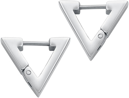 Boucles d'oreilles  de etNox - Boucles D'Oreille Triangular Dangling - pour Femme - couleur argent - etNox