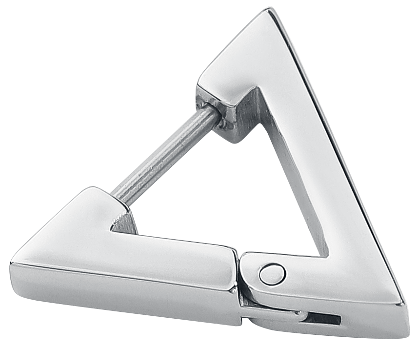 Boucles d'oreilles  de etNox - Boucles D'Oreille Triangular Dangling - pour Femme - couleur argent - etNox - View 2