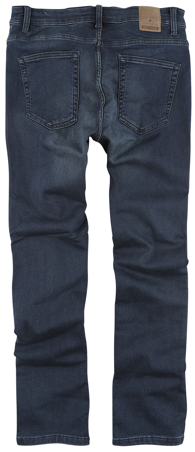 Jean  de ONLY and SONS - Loom Dark Blue Sweat PK 3631 - W30L30 à W36L34 - pour Homme - bleu foncé - ONLY and SONS - View 2