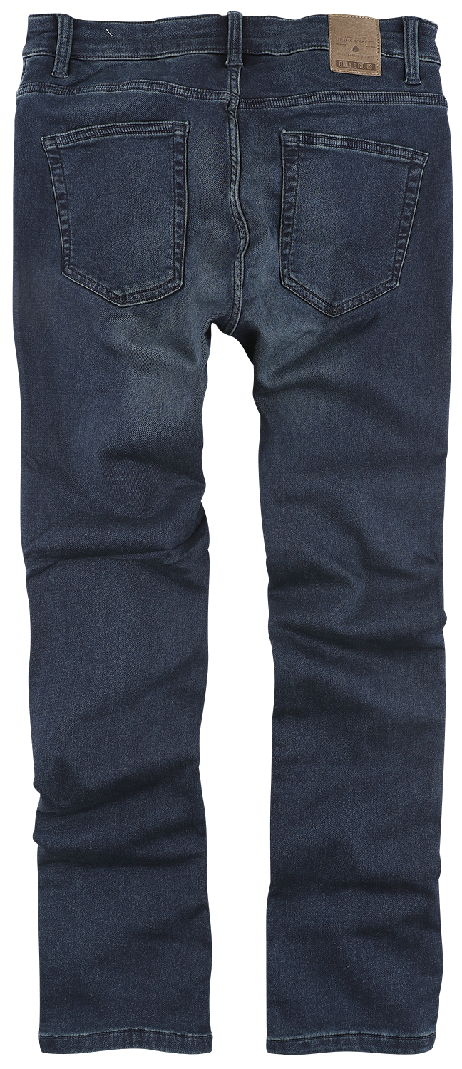 Jean  de ONLY and SONS - Loom Dark Blue Sweat PK 3631 - W30L30 à W36L34 - pour Homme - bleu foncé - ONLY and SONS - View 2