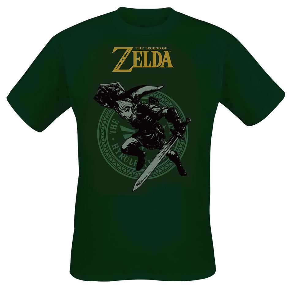 T-Shirt Manches courtes Gaming de The Legend Of Zelda - Link - XL à XXL - pour Homme - vert - The Legend Of Zelda