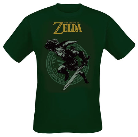 T-Shirt Manches courtes Gaming de The Legend Of Zelda - Link - S à XXL - pour Homme - vert - The Legend Of Zelda