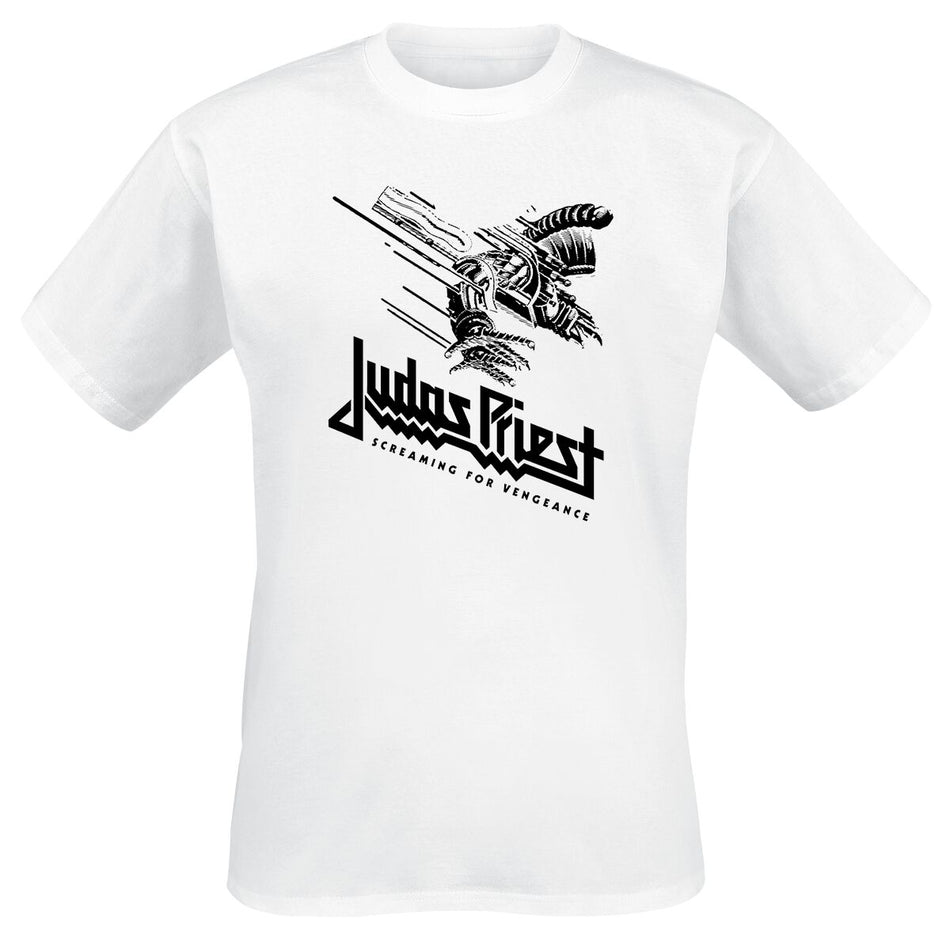 T-Shirt Manches courtes  de Judas Priest - Screaming For Vengeance - S à XXL - pour Homme - blanc - Judas Priest