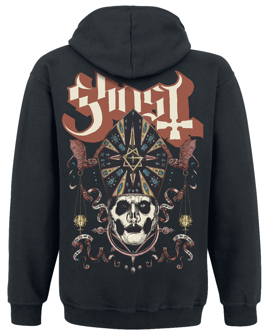 Sweat-shirt à capuche  de Ghost - Bats - S à XXL - pour Homme - noir - Ghost - View 2