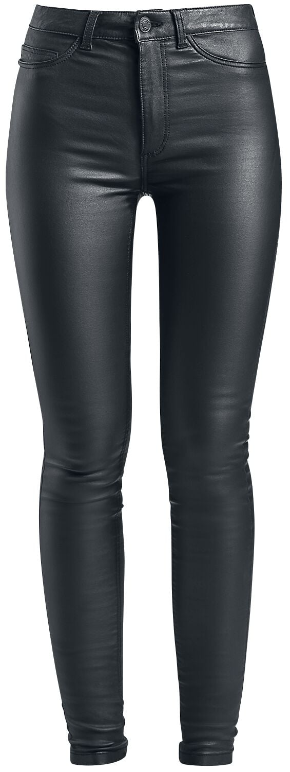 Jean  de Noisy May - Pantalon Vernis Skinny Taille Haute Callie - XS à XXL - pour Femme - noir - Noisy May