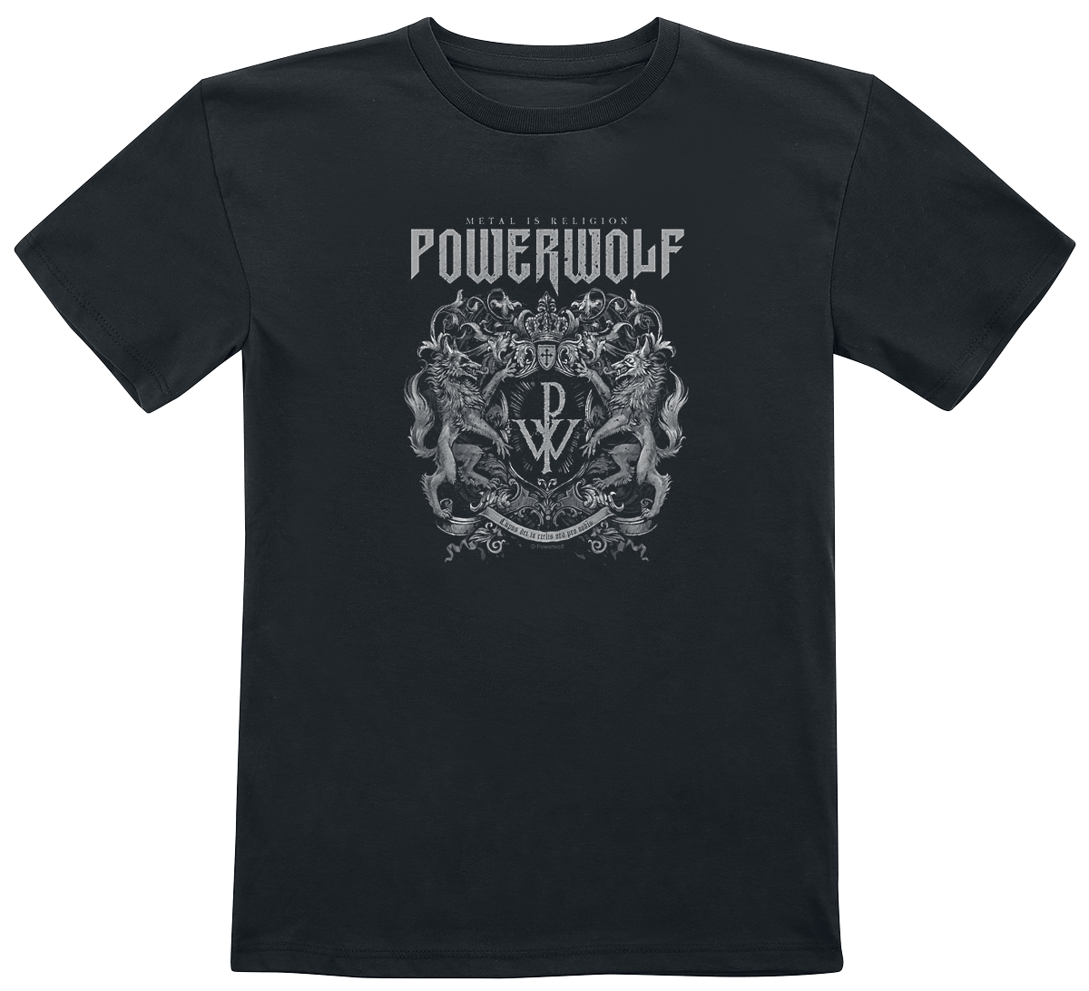 T-shirt  de Powerwolf - Metal-Kids - Crest - 92 à 164 - pour Enfants - noir - Powerwolf - View 2