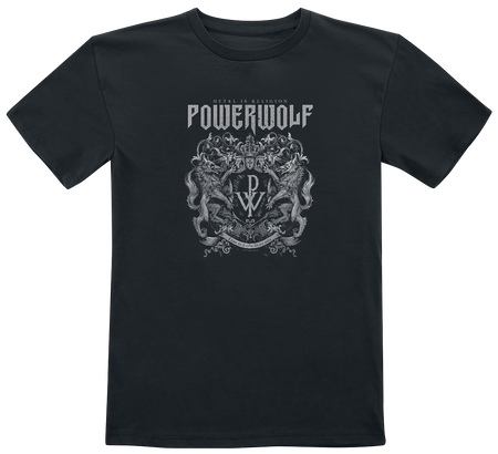 T-shirt  de Powerwolf - Metal-Kids - Crest - 92 à 164 - pour Enfants - noir - Powerwolf - View 2