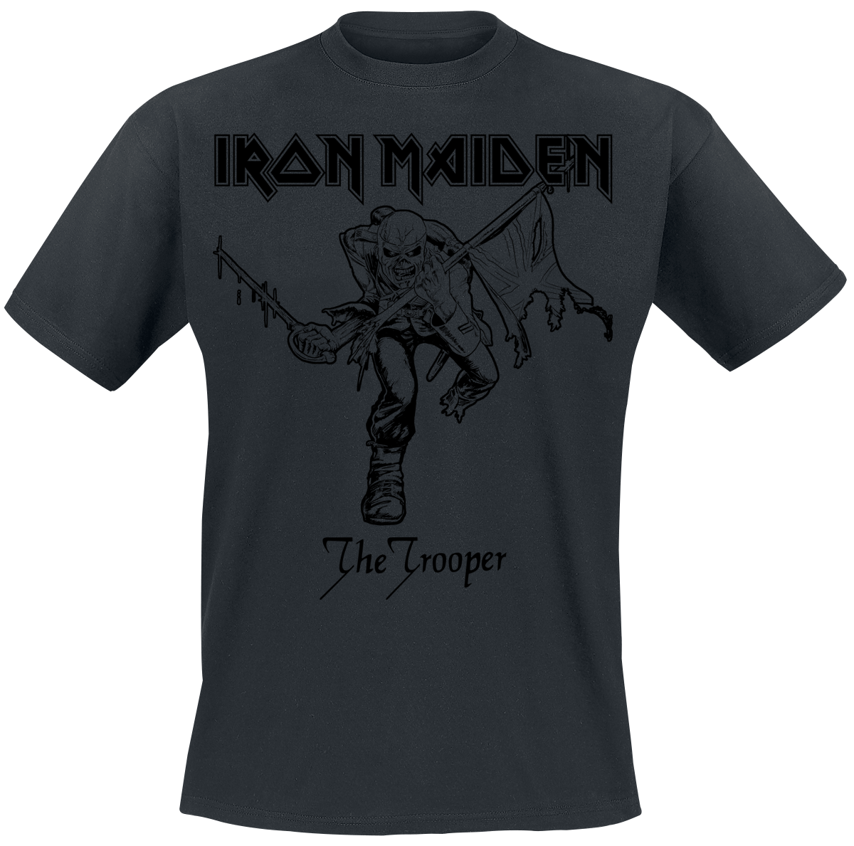 T-Shirt Manches courtes  de Iron Maiden - Trooper - Doppelpack - S à XXL - pour Homme - noir/blanc - Iron Maiden - View 2