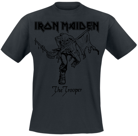 T-Shirt Manches courtes  de Iron Maiden - Trooper - Doppelpack - S à XXL - pour Homme - noir/blanc - Iron Maiden - View 2