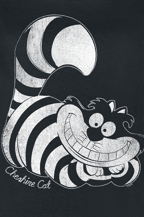 T-Shirt Manches courtes Disney de Alice Au Pays Des Merveilles - Le Chat Du Cheshire - S à XXL - pour Femme - noir - Alice Au Pays Des Merveilles - View 2