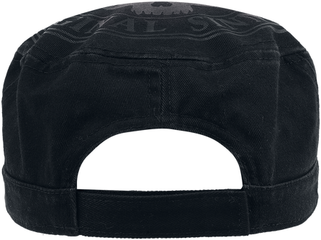 Casquette  de Rock Rebel by EMP - Casquette Militaire Noire Avec Imprimé, Patchs & Clous - pour Homme - noir - Rock Rebel by EMP - View 2
