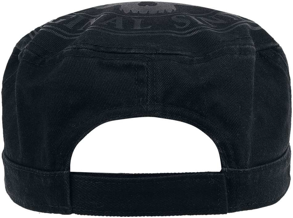 Casquette  de Rock Rebel by EMP - Casquette Militaire Noire Avec Imprimé, Patchs & Clous - pour Homme - noir - Rock Rebel by EMP - View 2