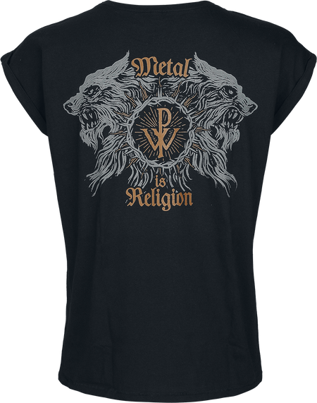 T-Shirt Manches courtes  de Powerwolf - Crest Wolves - S à XXL - pour Femme - noir - Powerwolf - View 2