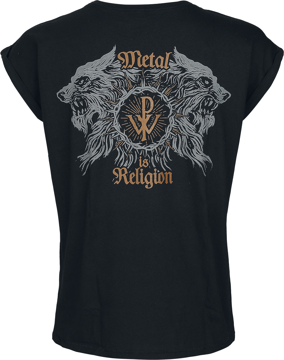 T-Shirt Manches courtes  de Powerwolf - Crest Wolves - S à XXL - pour Femme - noir - Powerwolf - View 2