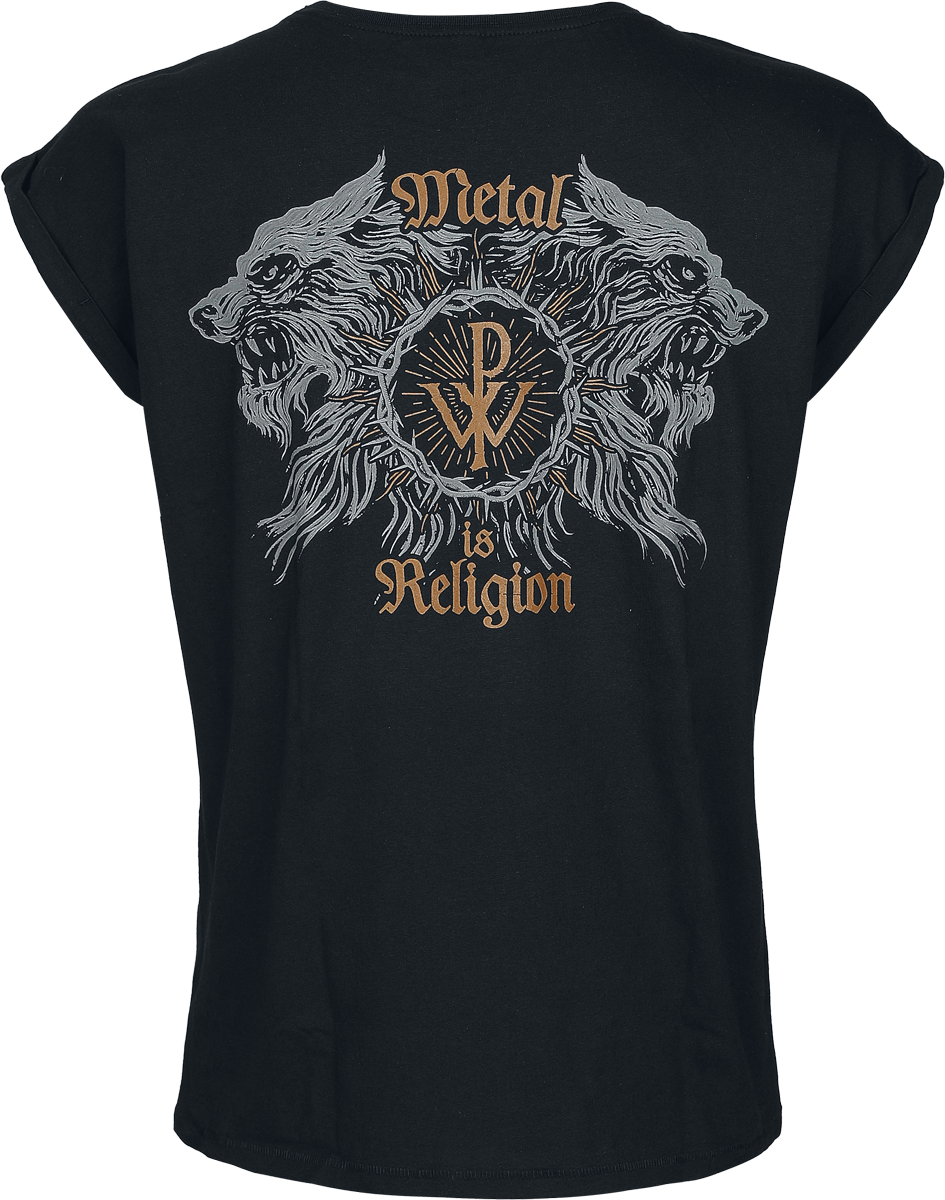 T-Shirt Manches courtes  de Powerwolf - Crest Wolves - S à XXL - pour Femme - noir - Powerwolf - View 2