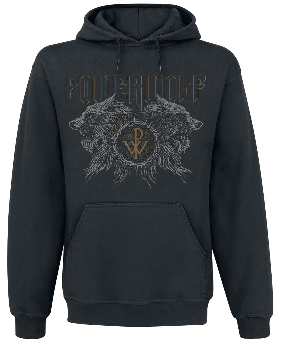 Sweat-shirt à capuche  de Powerwolf - Crest Wolves - S à XXL - pour Homme - noir - Powerwolf