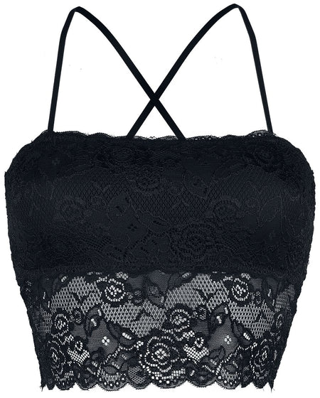 Top  de Forplay - Haut Bandeau Dentelle - M à XXL - pour Femme - noir - Forplay