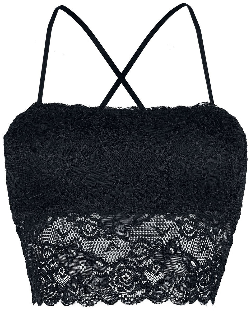 Top  de Forplay - Haut Bandeau Dentelle - M à XXL - pour Femme - noir - Forplay
