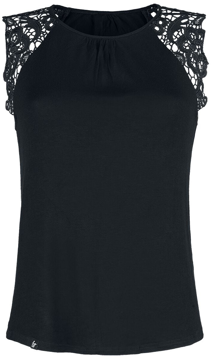Top  de Forplay - Haut Manches Dentelle - S à XL - pour Femme - noir - Forplay