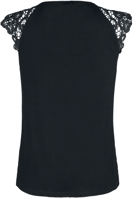 Top  de Forplay - Haut Manches Dentelle - S à XL - pour Femme - noir - Forplay - View 2