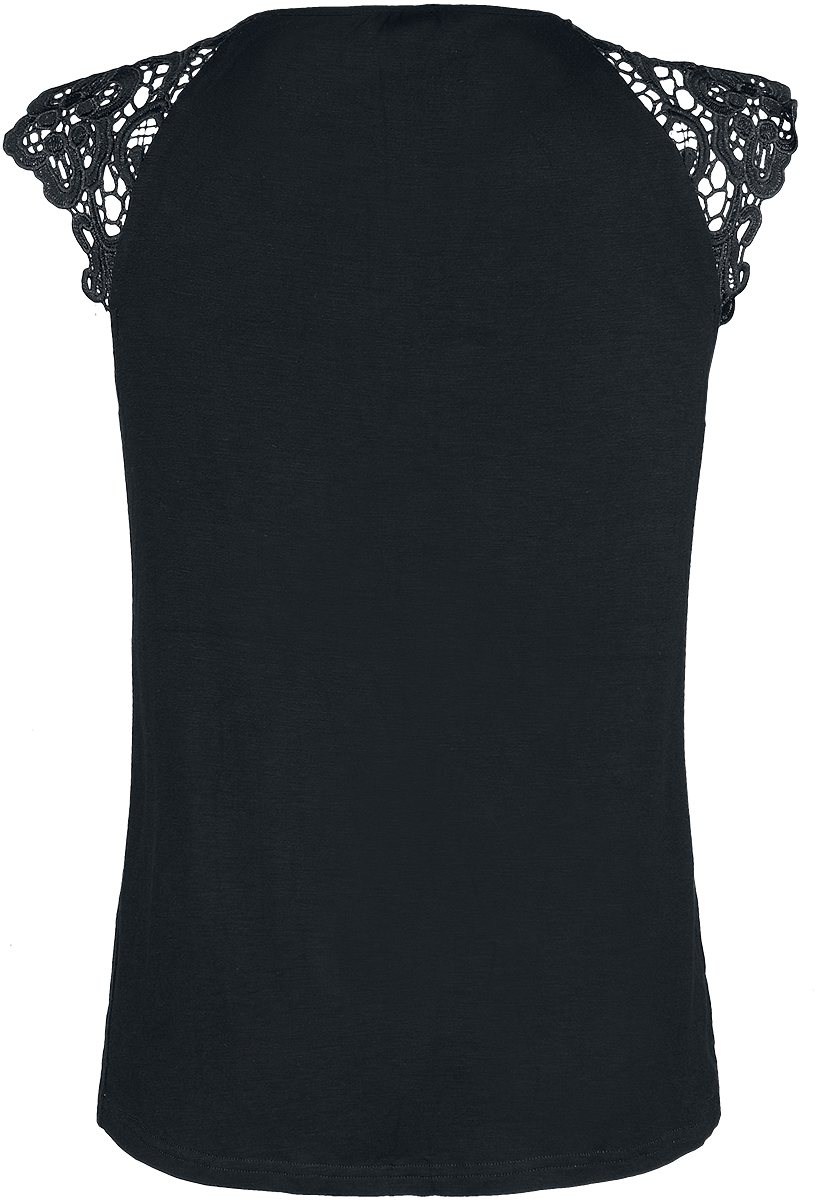 Top  de Forplay - Haut Manches Dentelle - S à XL - pour Femme - noir - Forplay - View 2