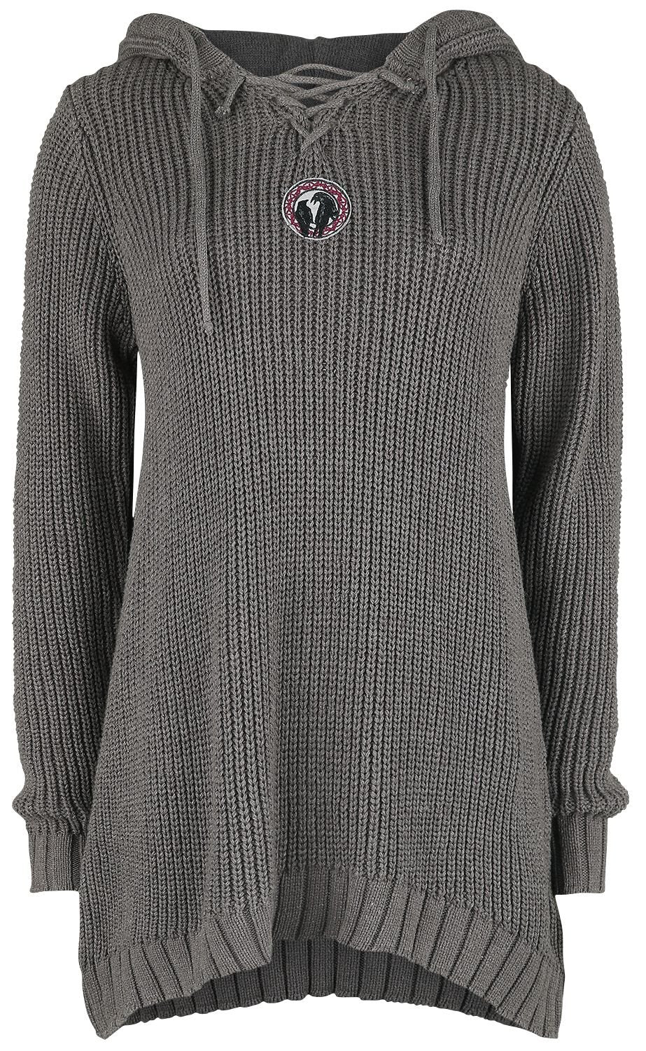 Pull tricoté  de Black Premium by EMP - Pull Tricoté Avec Capuche & Laçage - S à XXL - pour Femme - beige - Black Premium by EMP