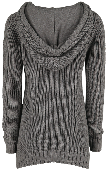 Pull tricoté  de Black Premium by EMP - Pull Tricoté Avec Capuche & Laçage - S à XXL - pour Femme - beige - Black Premium by EMP - View 2