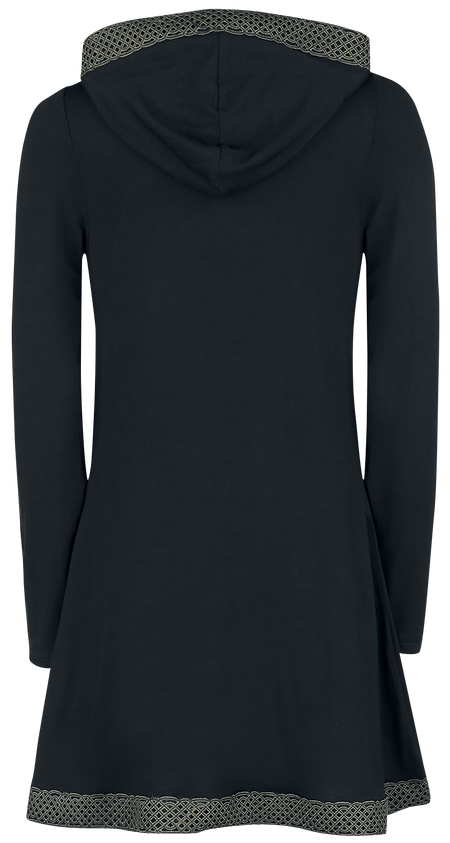 Gilets & Ponchos  de Black Premium by EMP - Gilet Avec Capuche Et Bords Nœuds Celtiques - S à 5XL - pour Femme - noir - Black Premium by EMP - View 2