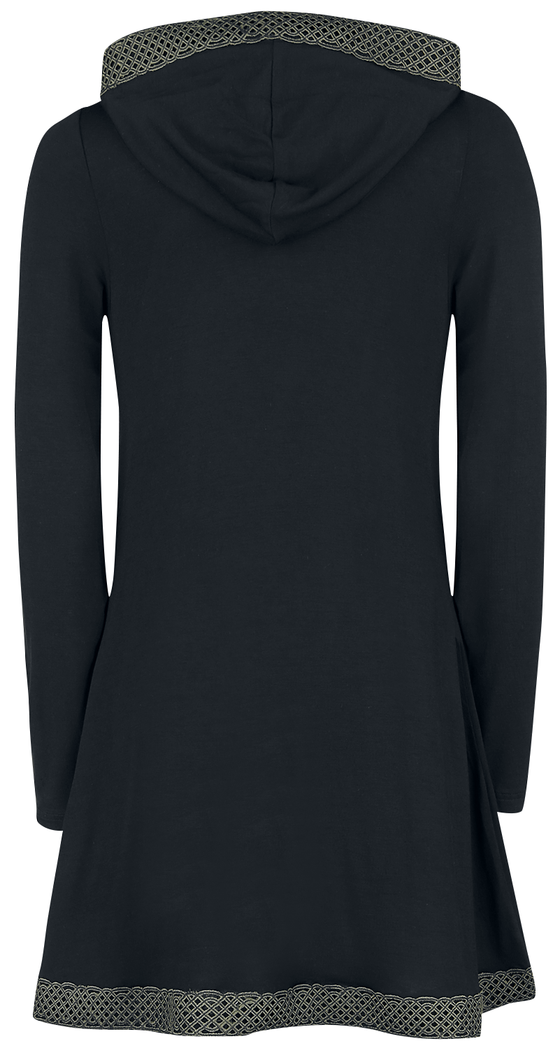 Gilets & Ponchos  de Black Premium by EMP - Gilet Avec Capuche Et Bords Nœuds Celtiques - S à 5XL - pour Femme - noir - Black Premium by EMP - View 2