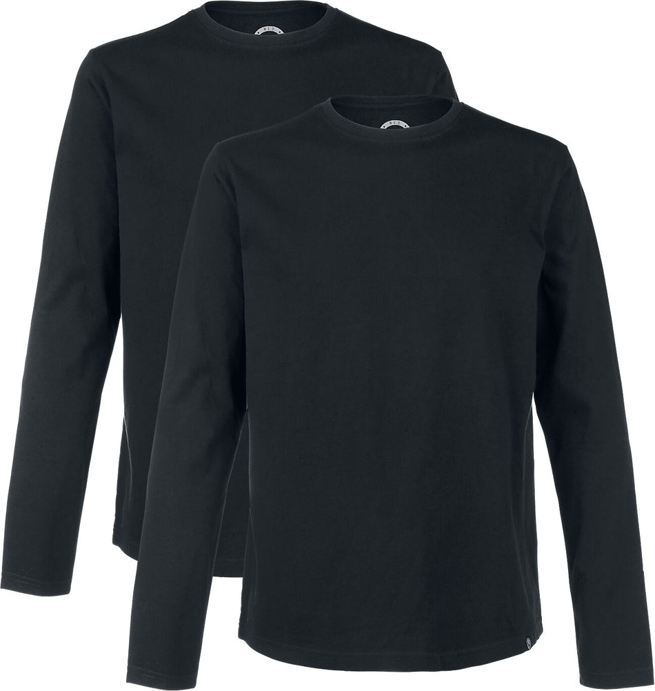 T-shirt manches longues  de RED by EMP - Hauts Manches Longues Noirs Ras-Du-Cou - Lot De 2 - S à 5XL - pour Homme - noir - RED by EMP