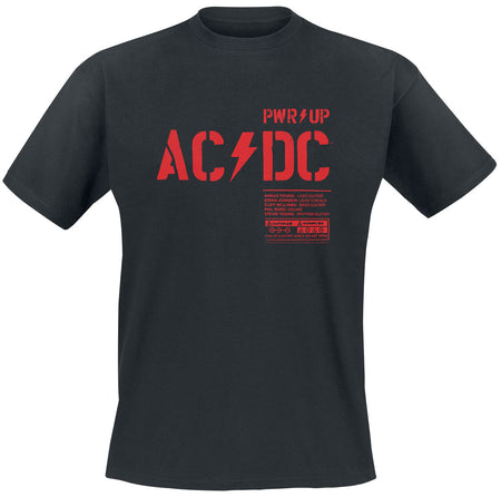 T-Shirt Manches courtes  de AC/DC - PWR UP - S à 5XL - pour Unisexe - noir - AC/DC