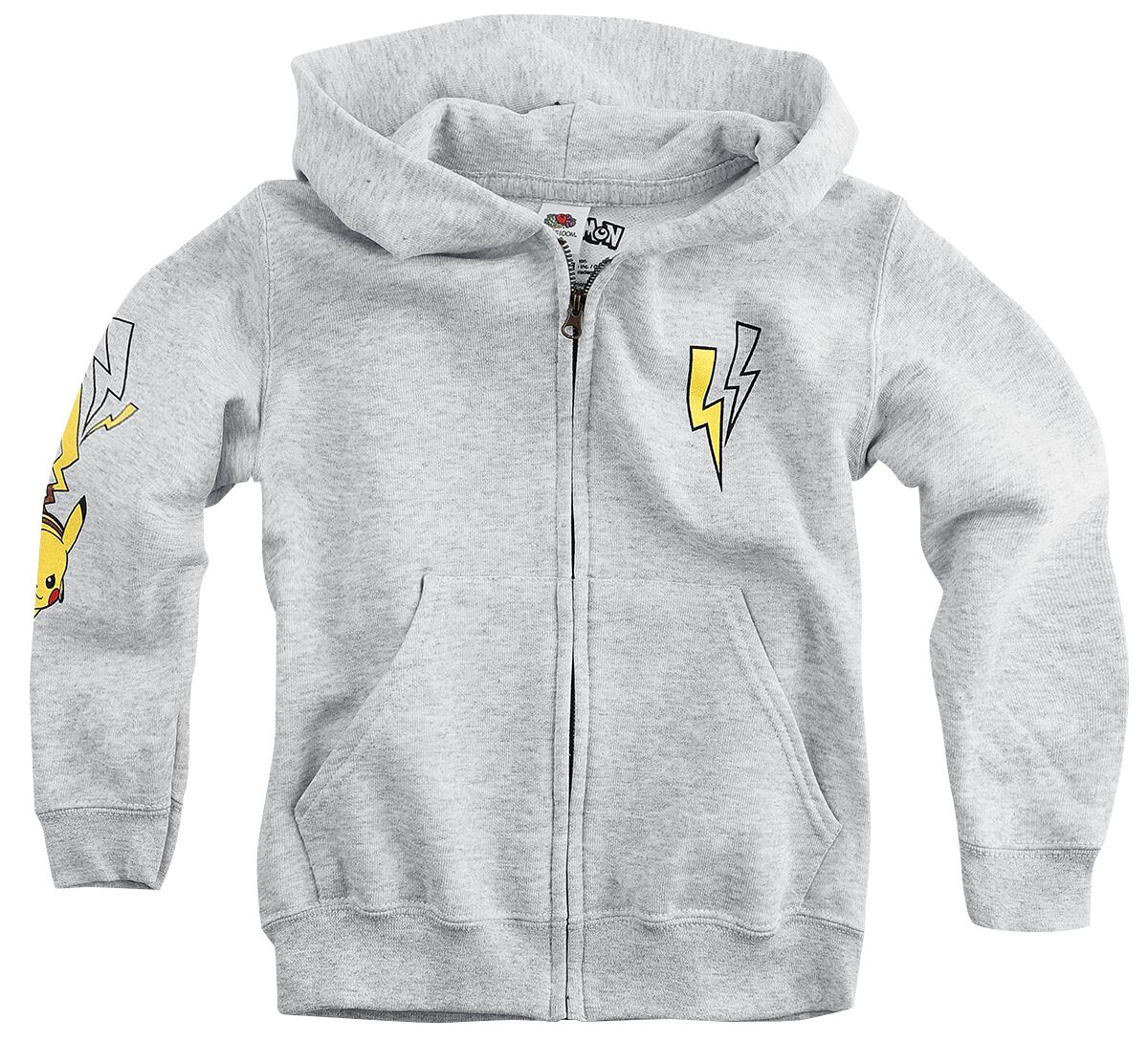 Veste à capuche Zippée Gaming de Pokémon - Enfants - Pikachu - Pokemon Trainer - 116 à 152 - pour filles & garçonse - gris chiné - Pokémon