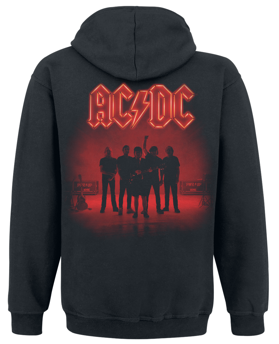Sweat-shirt zippé à capuche  de AC/DC - PWR UP - S à XXL - pour Homme - noir - AC/DC - View 2