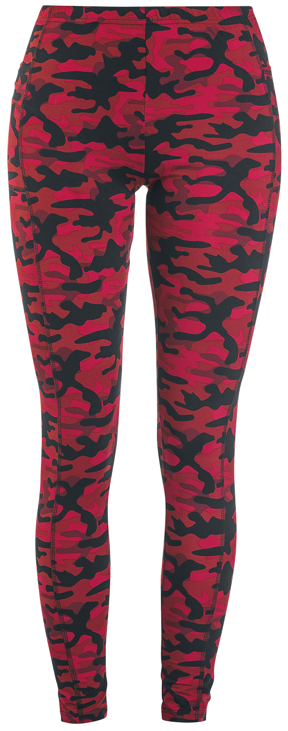 Legging  de Rock Rebel by EMP - Leggings Rouge Camouflage Avec Poches Latérales - XS à 5XL - pour Femme - rouge - Rock Rebel by EMP - View 2