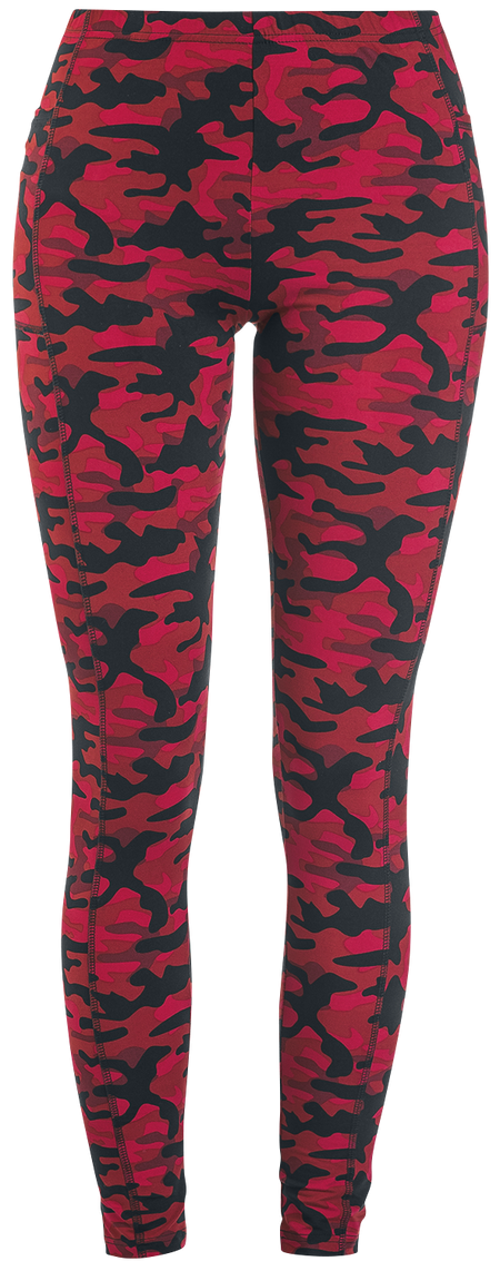 Legging  de Rock Rebel by EMP - Leggings Rouge Camouflage Avec Poches Latérales - XS à 5XL - pour Femme - rouge - Rock Rebel by EMP - View 2