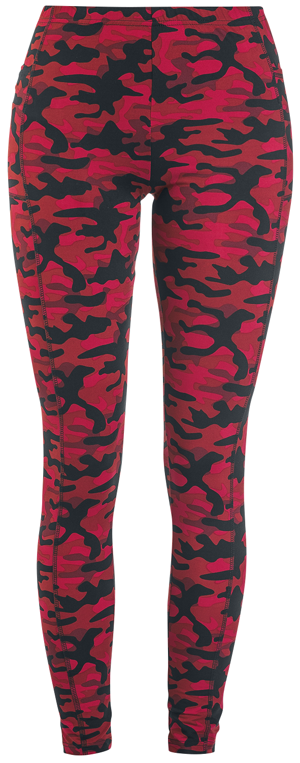 Legging  de Rock Rebel by EMP - Leggings Rouge Camouflage Avec Poches Latérales - XS à 5XL - pour Femme - rouge - Rock Rebel by EMP - View 2