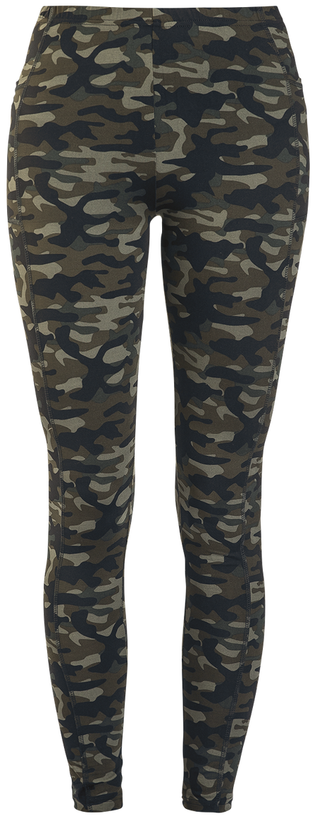 Legging  de Rock Rebel by EMP - Leggings Camouflage Olive Avec Poches Latérales - XS à 5XL - pour Femme - olive - Rock Rebel by EMP - View 2